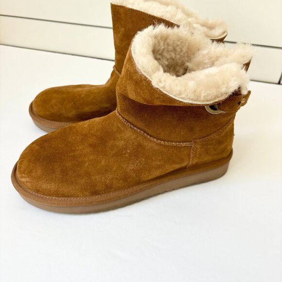 Ugg Kookaburra women's tan boots with strap on back size 7 - Picture 2 of 6
